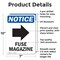 Signmission Fuse Magazine (Right Arrow), 7 in W x Rectangle, Aluminum OS-2PACK-NS-A-710-V-12979 - alternate 2